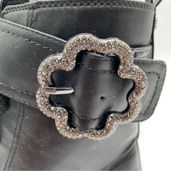 SAM & LIBBY Samantha Combat Boot Color Black with Brown Bottom - Picture 5 of 12